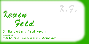 kevin feld business card